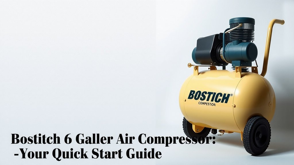 Bostitch 6 Gallon Air Compressor: Your Quick Start Guide