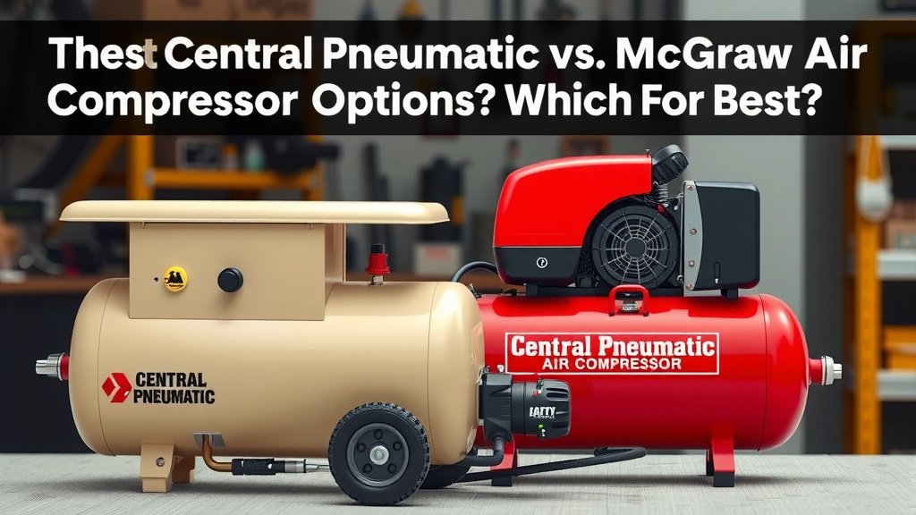 Comparing Central Pneumatic and McGraw Air Compressor Options