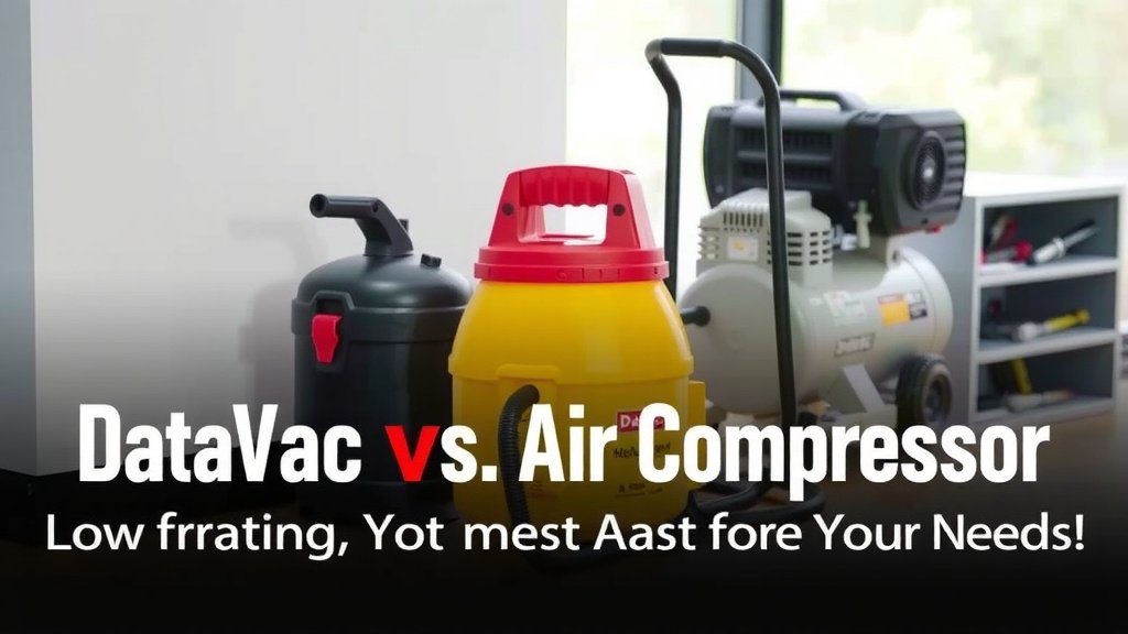 Choosing the Right Tool: DataVac vs. Air Compressor for Cleaning