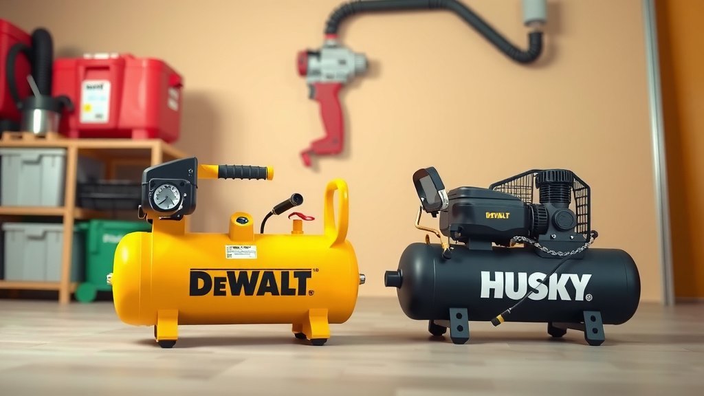 Comparing DeWalt and Husky Air Compressor Lines