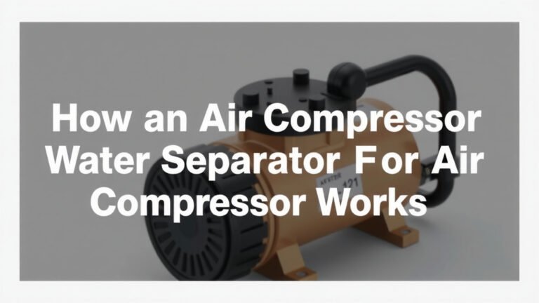 How an Air Compressor Water Separator Works