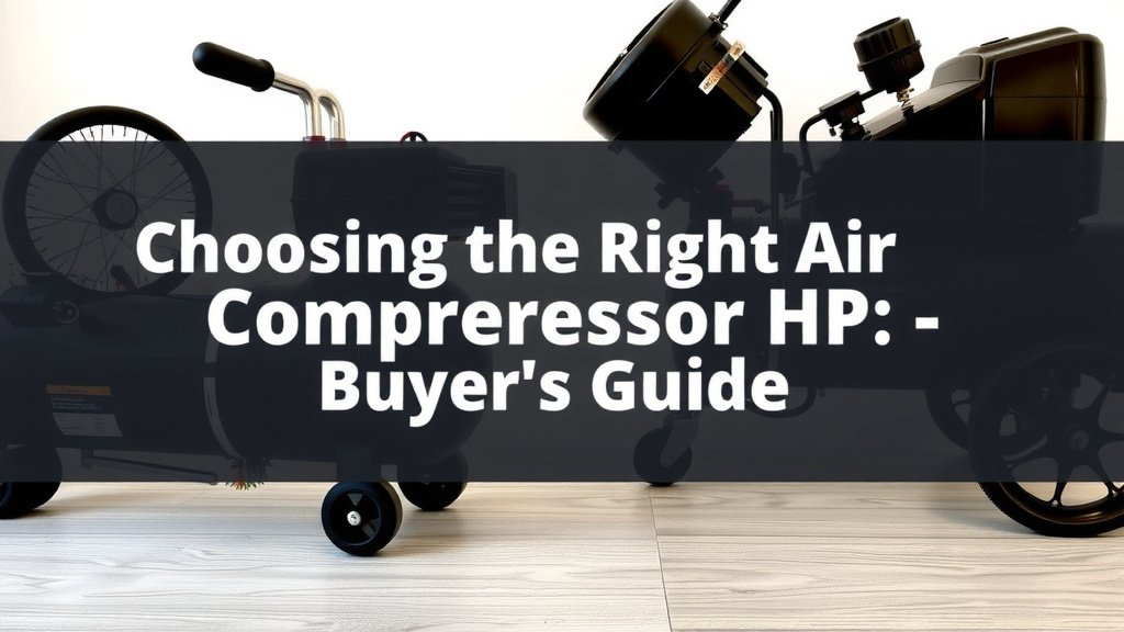 Choosing the Right Air Compressor HP: A Buyer's Guide