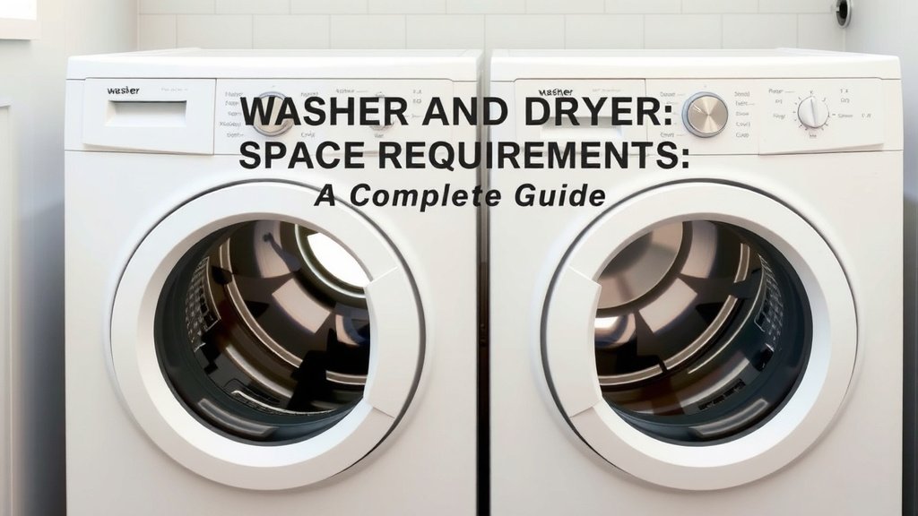 Washer and Dryer Space Requirements: A Complete Guide