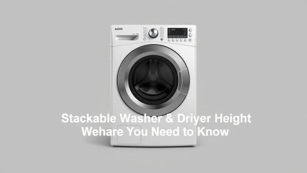 Stackable Washer Dryer Height: What You Need to Know
