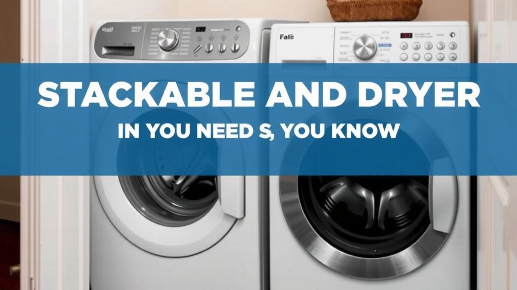 Understanding Stackable Washer and Dryer Dimensions