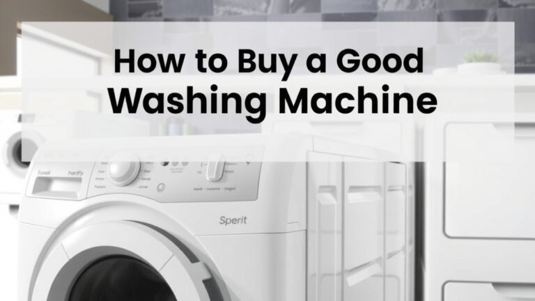 How to Buy a Good Washing Machine: Your Smart Guide