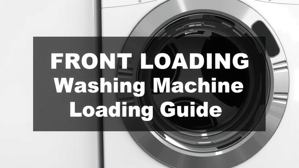 Front Loading Washing Machine Loading Guide