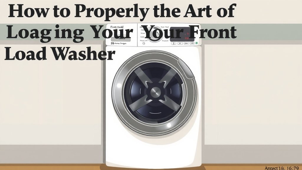 Mastering the Art of Loading Your Front Load Washer