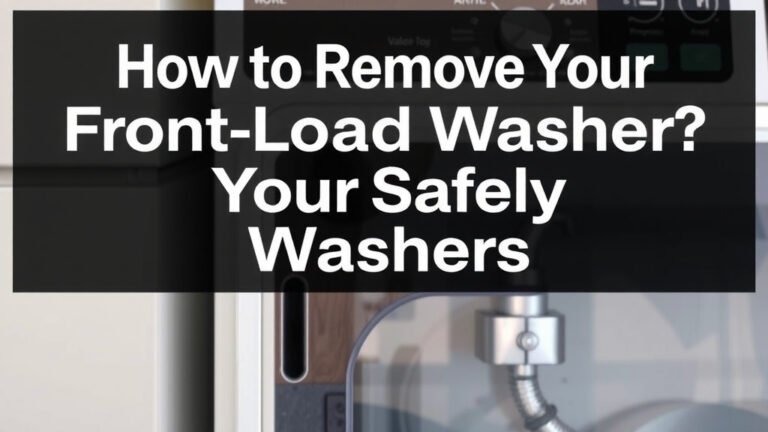 How to Safely Remove Your Front Load Washer