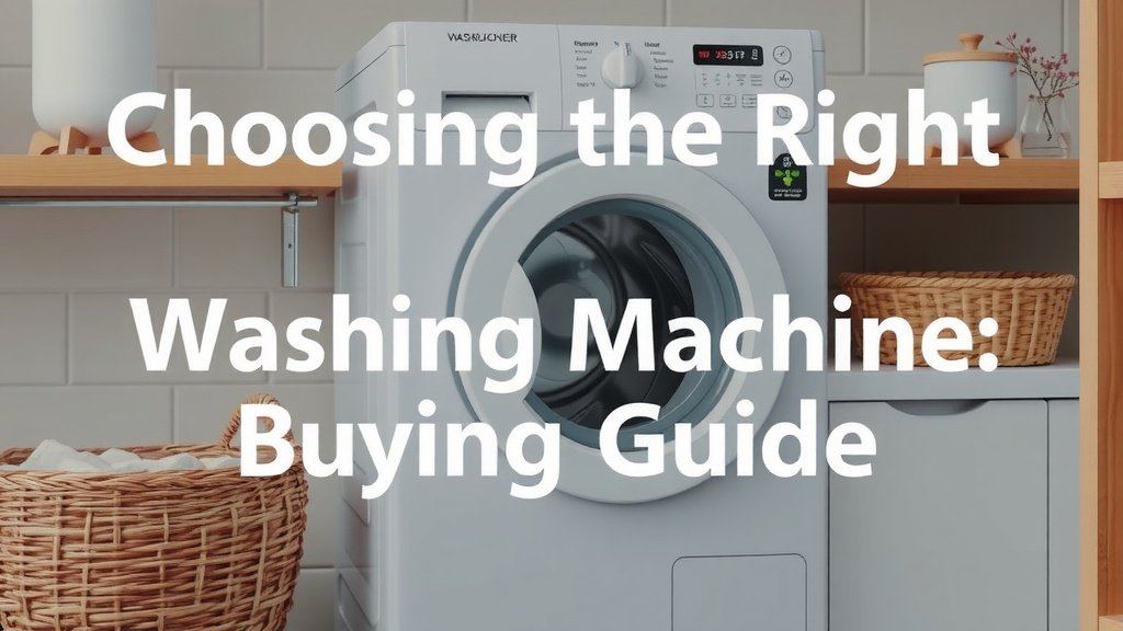 Choosing the Right Washing Machine: A Buying Guide