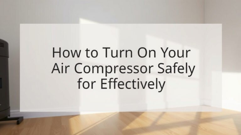 How to Turn On Your Air Compressor Safely and Effectively