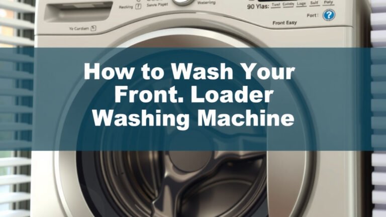How to Wash Your Front Loader Washing Machine