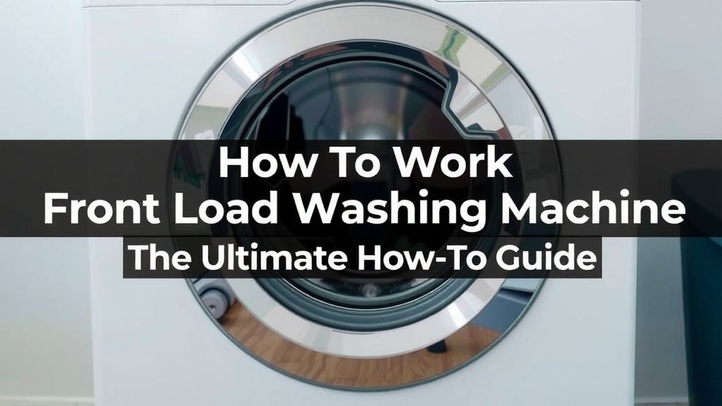 Front Load Washing Machine: Your Ultimate How-To Guide