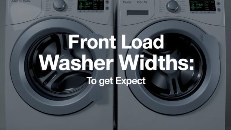 Front Load Washer Widths: What to Expect
