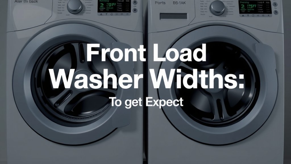 Front Load Washer Widths: What to Expect
