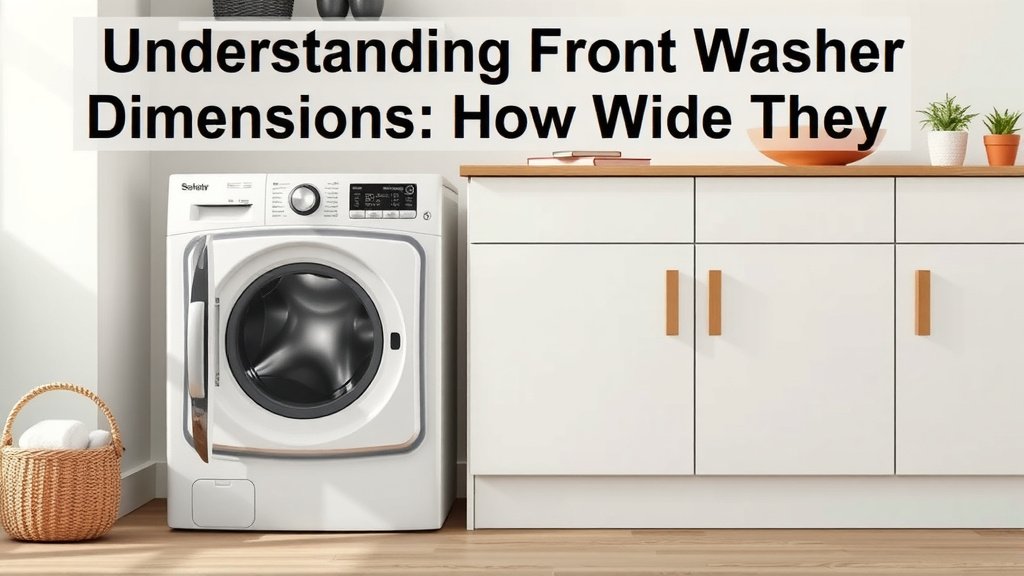 Understanding Front Load Washer Dimensions