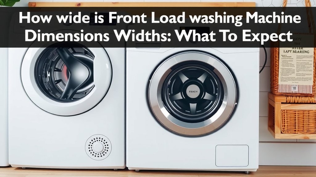 Understanding Front Load Washer Dimensions