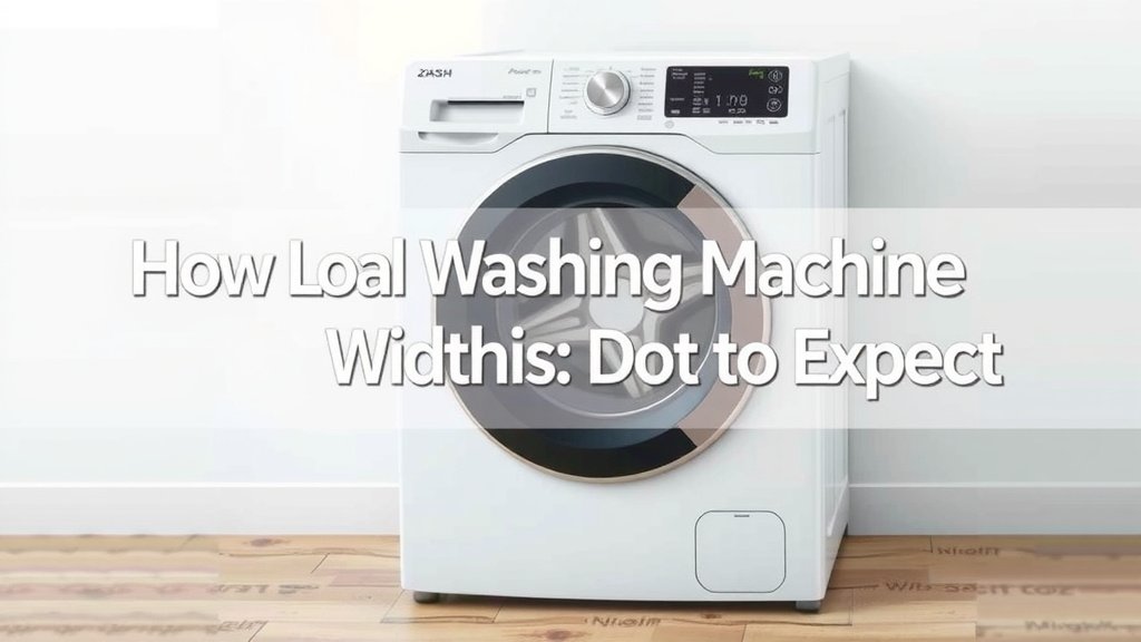 Front Load Washing Machine Widths: What to Expect