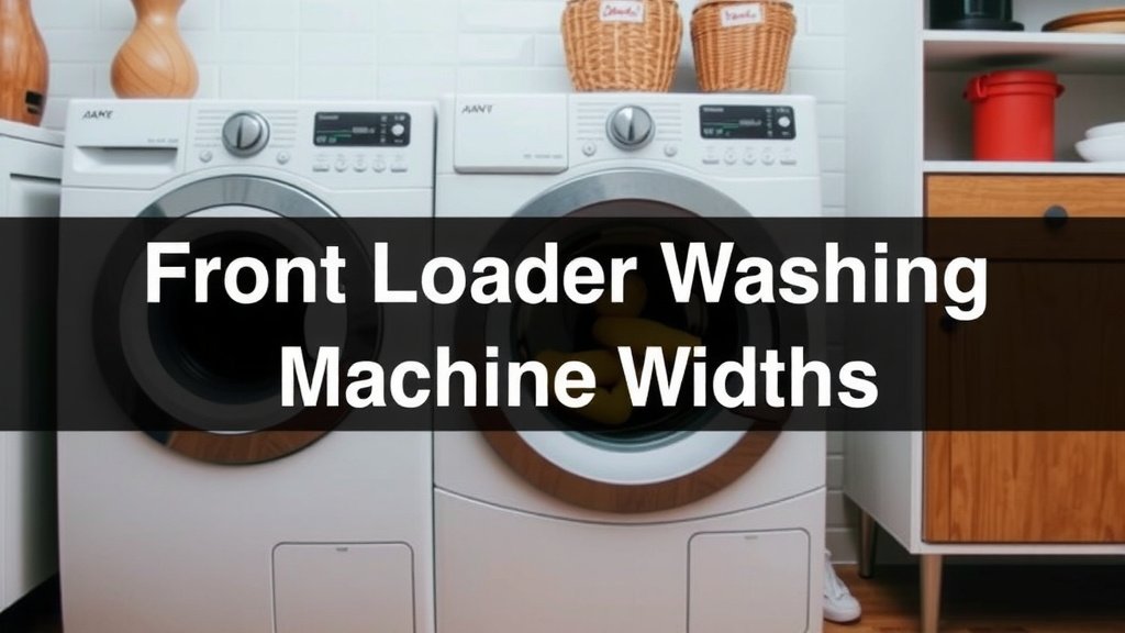 Understanding Front Loader Washing Machine Widths