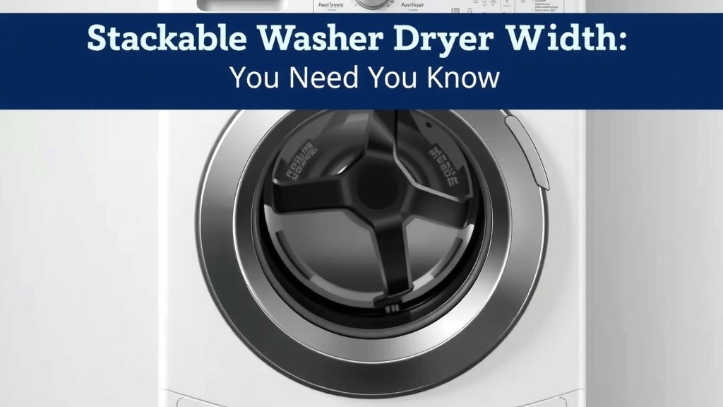 Stackable Washer Dryer Width: What You Need to Know