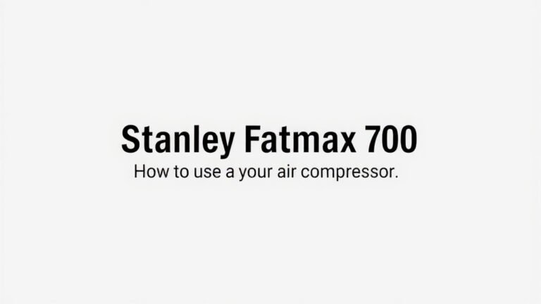 Stanley Fatmax 700: How to Use Your Air Compressor