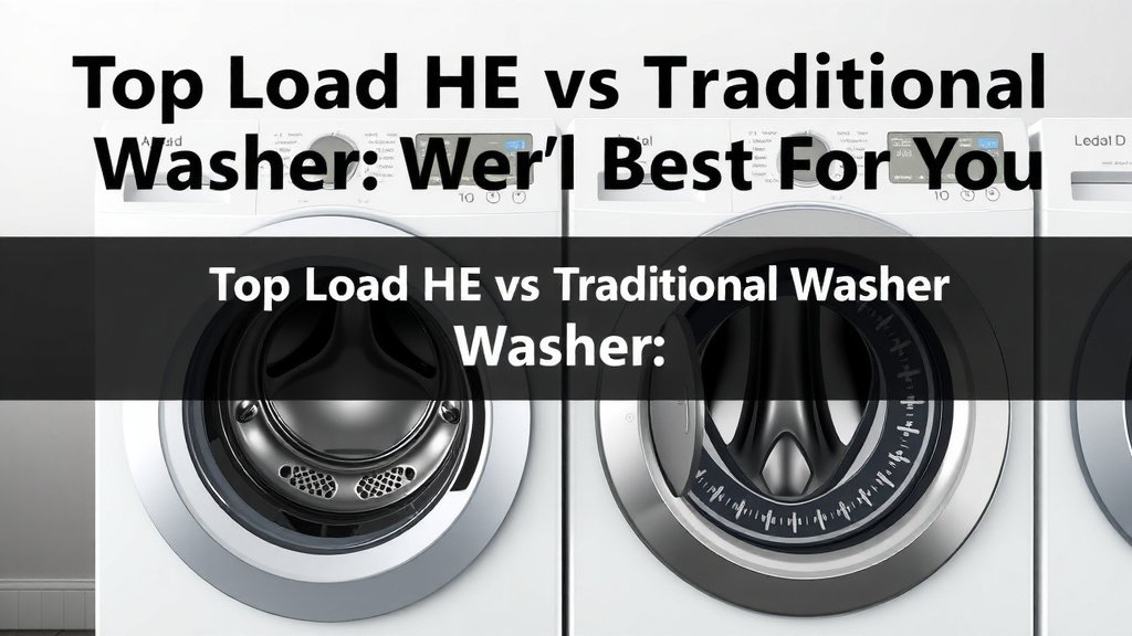 Top Load HE vs Traditional Washer: What's Best for You