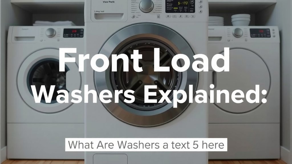 Front Load Washers Explained: What You Need to Know