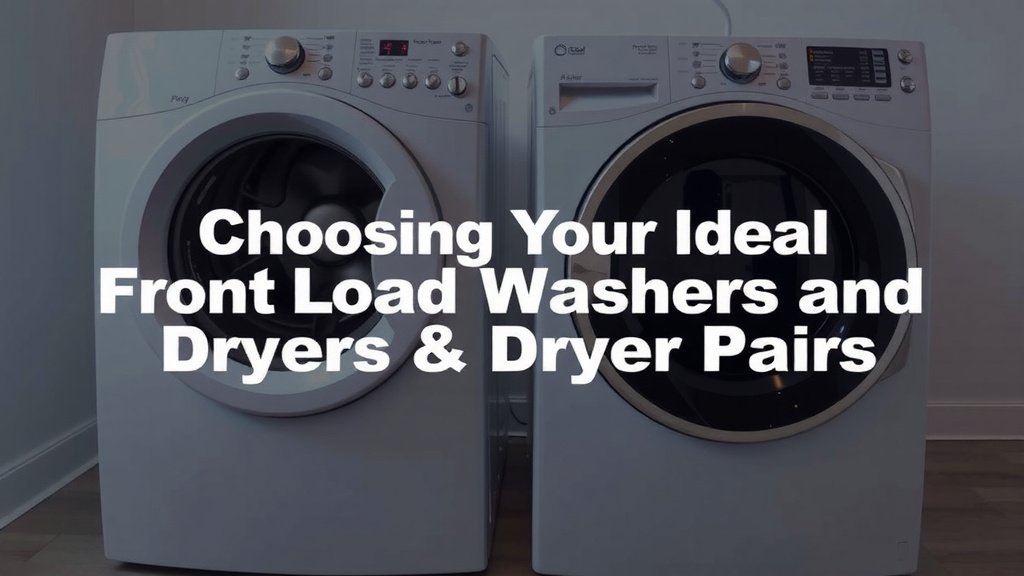 Choosing Your Ideal Front Load Washer and Dryer Pair
