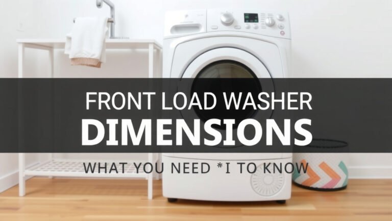 Front Load Washer Dimensions: What You Need to Know