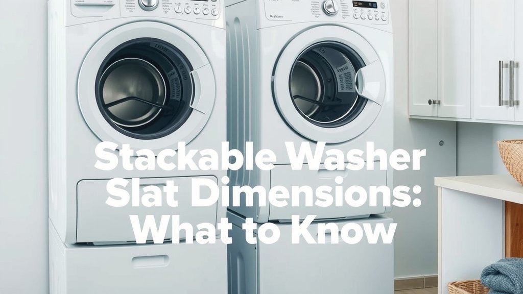 Stackable Washer Dryer Dimensions: What to Know