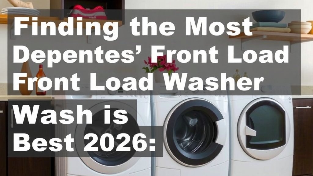Finding the Most Dependable Front Load Washer Brands