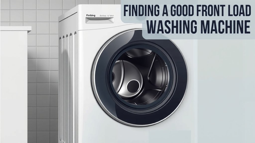 Finding a Good Front Load Washing Machine