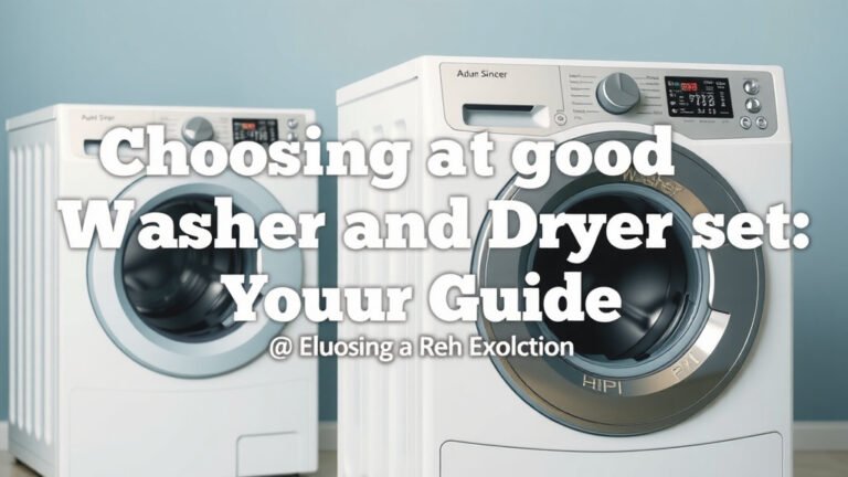 Choosing a Good Washer and Dryer Set: Your Guide