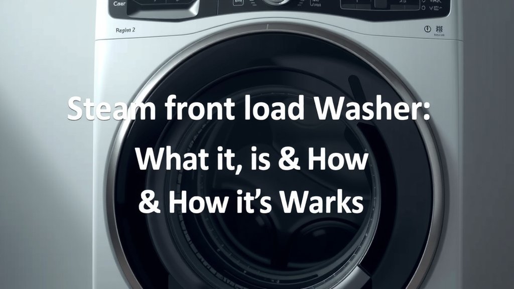 Steam Front Load Washer: What It Is & How It Works