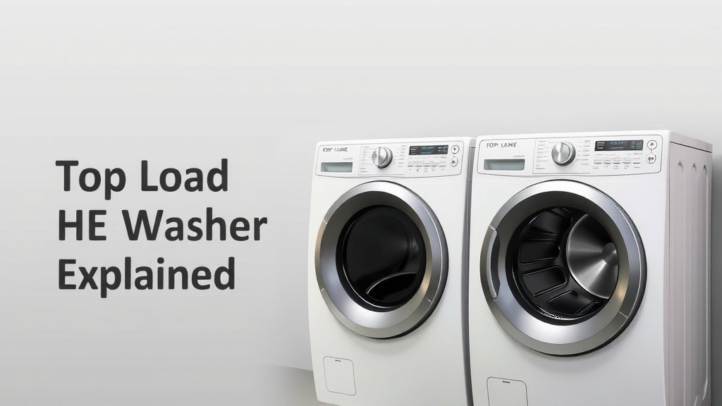 Top Load HE Washer Explained: What You Need to Know