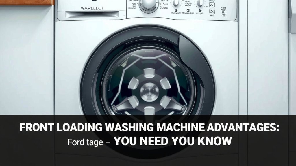 Front Loading Washing Machine Advantages: What You Need to Know