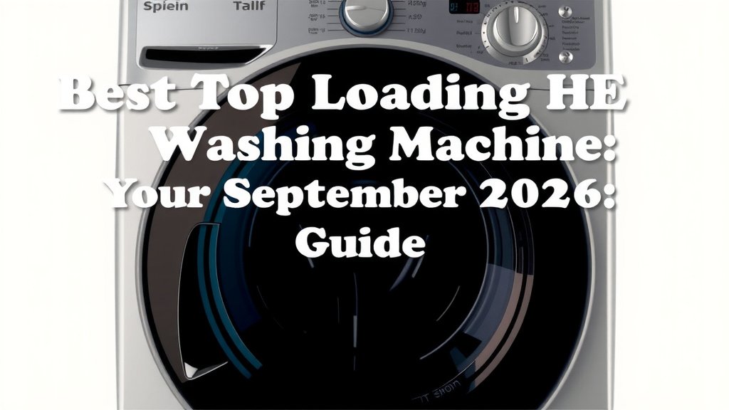 Best Top Loading HE Washing Machine: Your September 2026 Guide