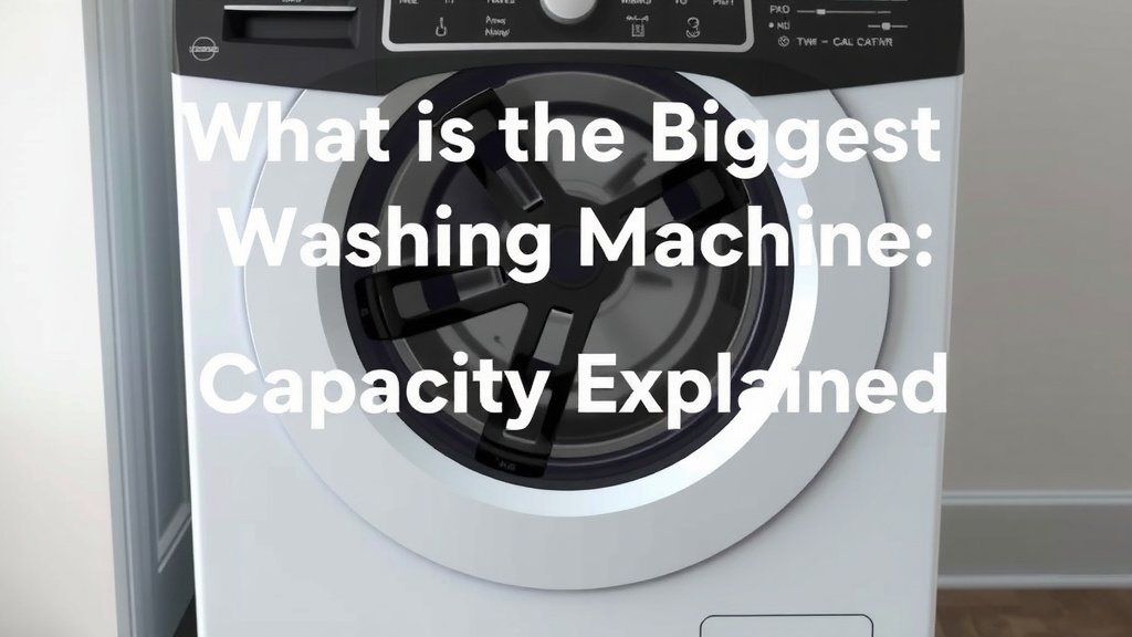 Biggest Front Loader Washing Machine Capacity Explained