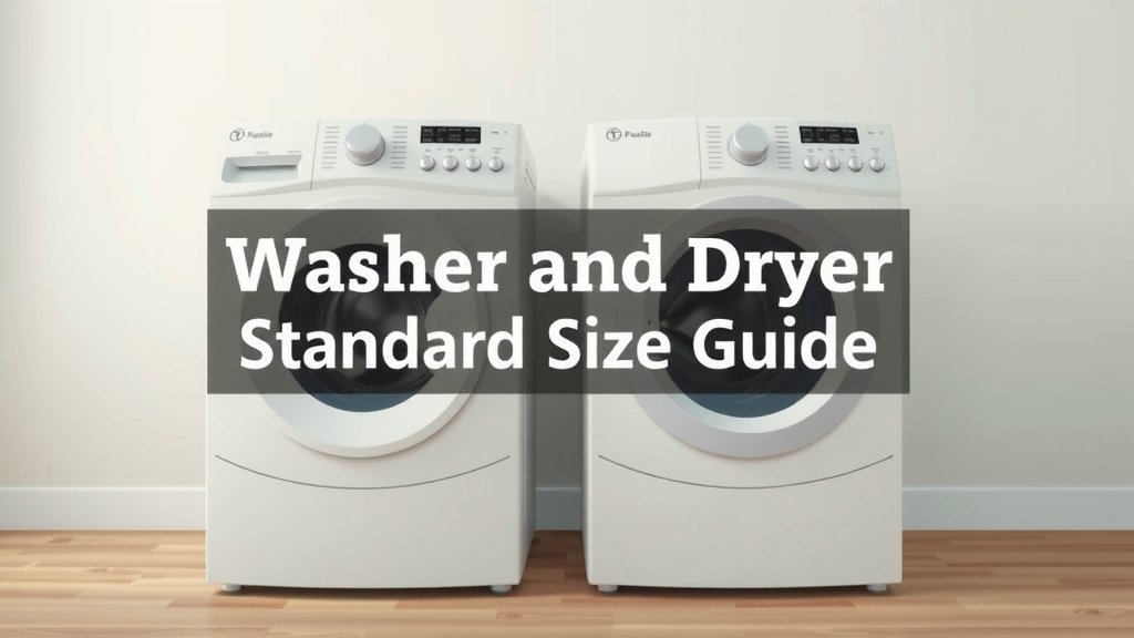 Washer and Dryer Standard Size Guide