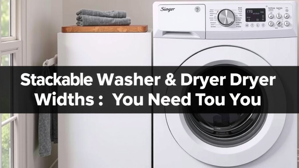 Stackable Washer Dryer Widths: What You Need to Know