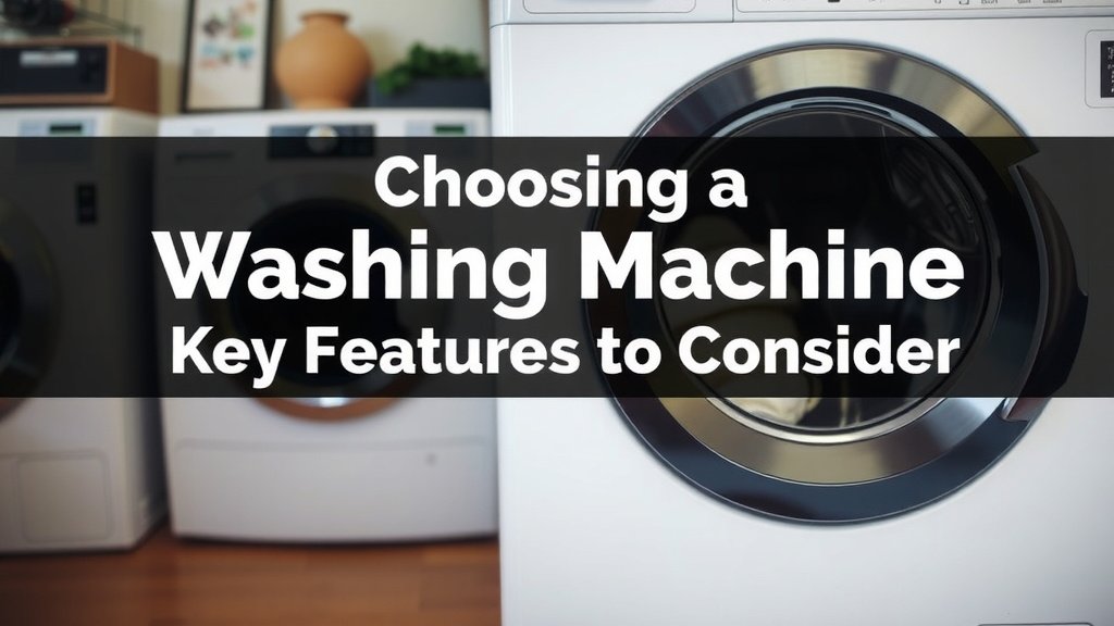 Choosing a Washing Machine: Key Features to Consider