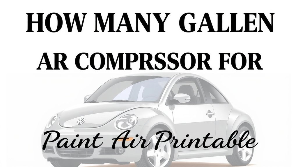 Choosing Your Gallon Air Compressor For Car Painting