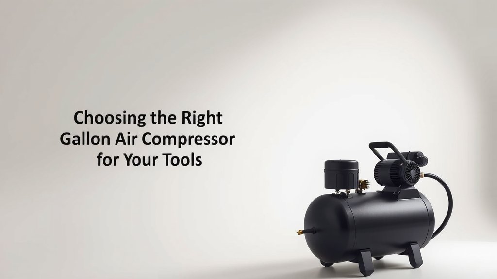 Choosing the Right Gallon Air Compressor for Your Tools