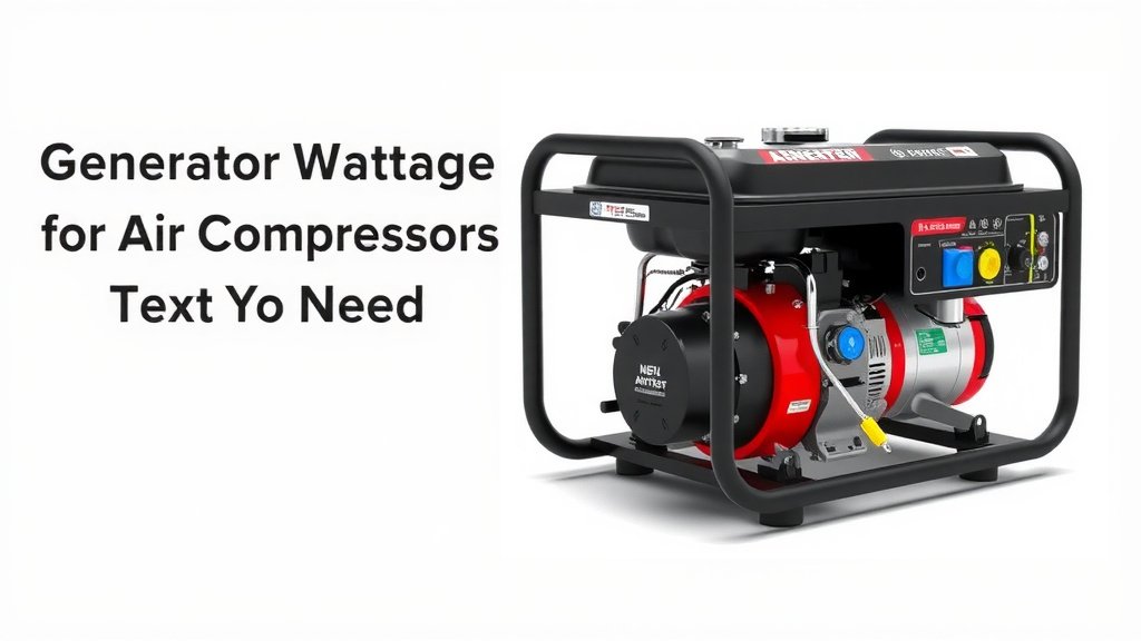Generator Wattage for Air Compressors: What You Need
