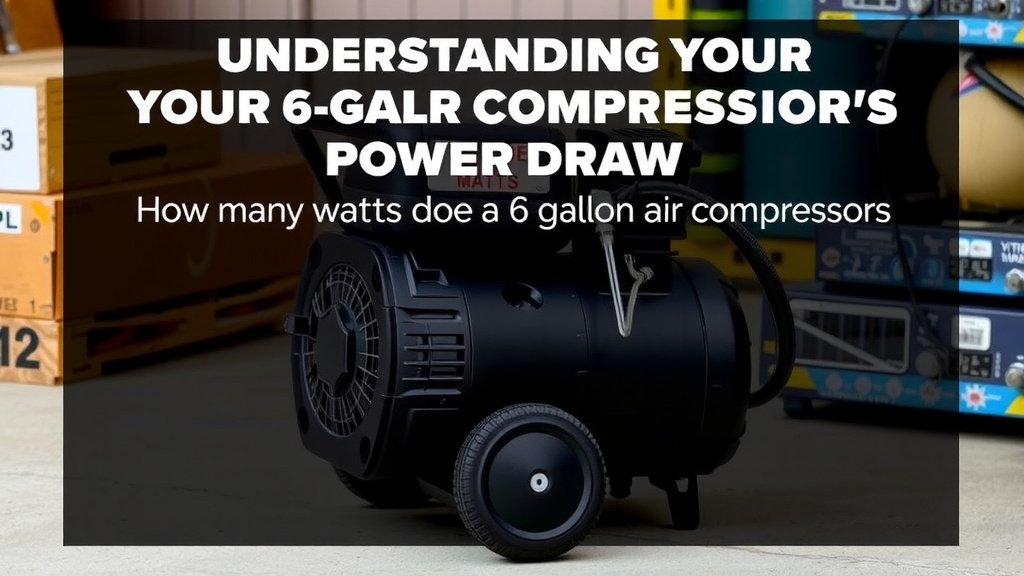Understanding Your 6-Gallon Air Compressor's Power Draw