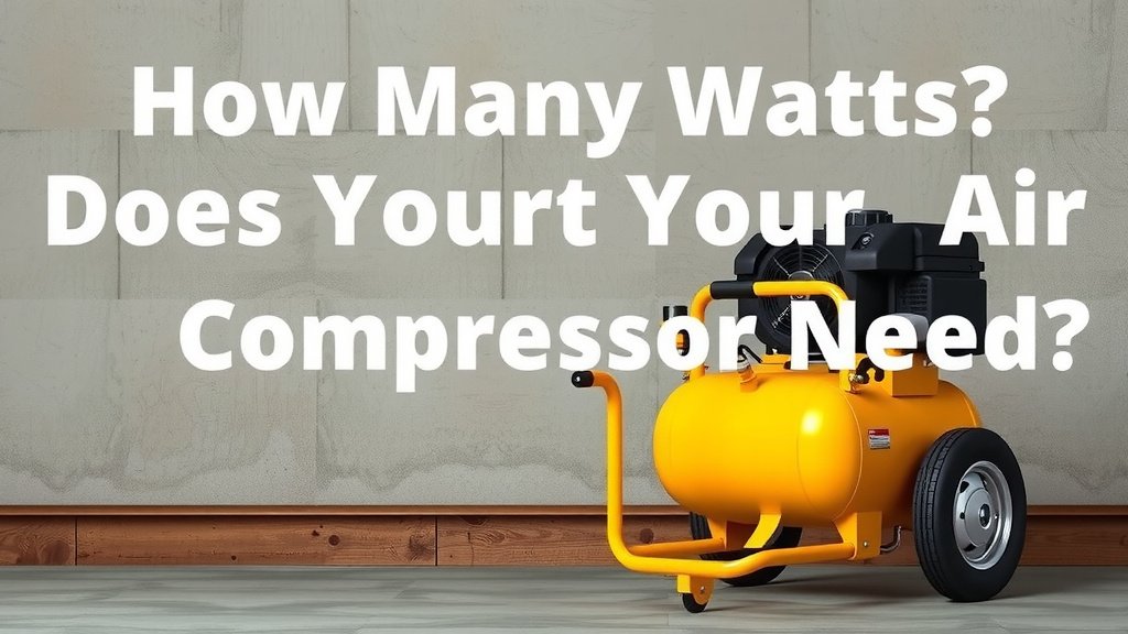 How Many Watts Does Your Air Compressor Need