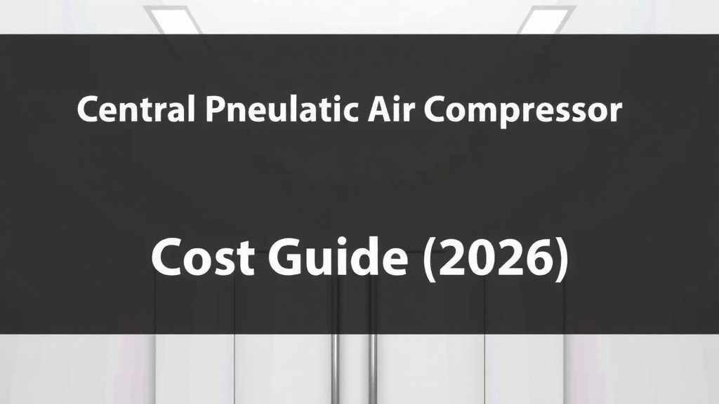 Central Pneumatic Air Compressor Cost Guide 2026