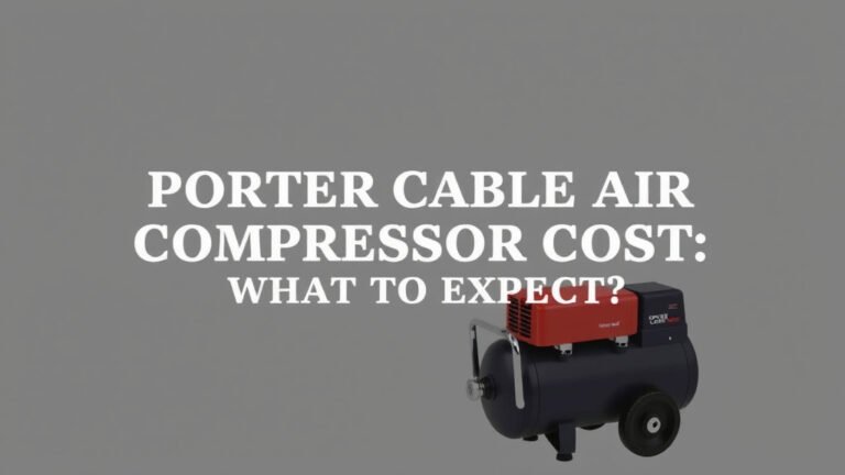 Porter Cable Air Compressor Cost: What to Expect