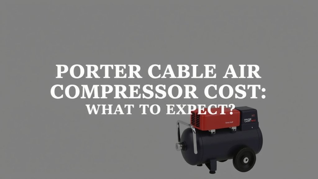 Porter Cable Air Compressor Cost: What to Expect