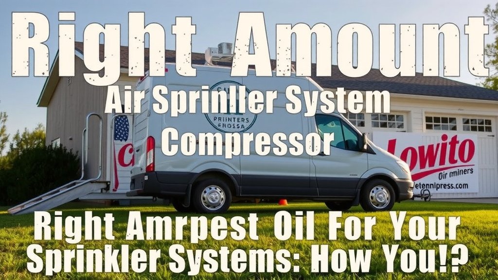 Right Amount of Oil for Your Sprinkler System Compressor